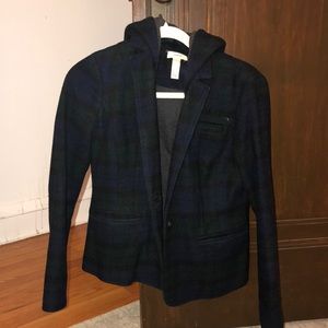 Lands End One Button Hooded Jacket Size Small